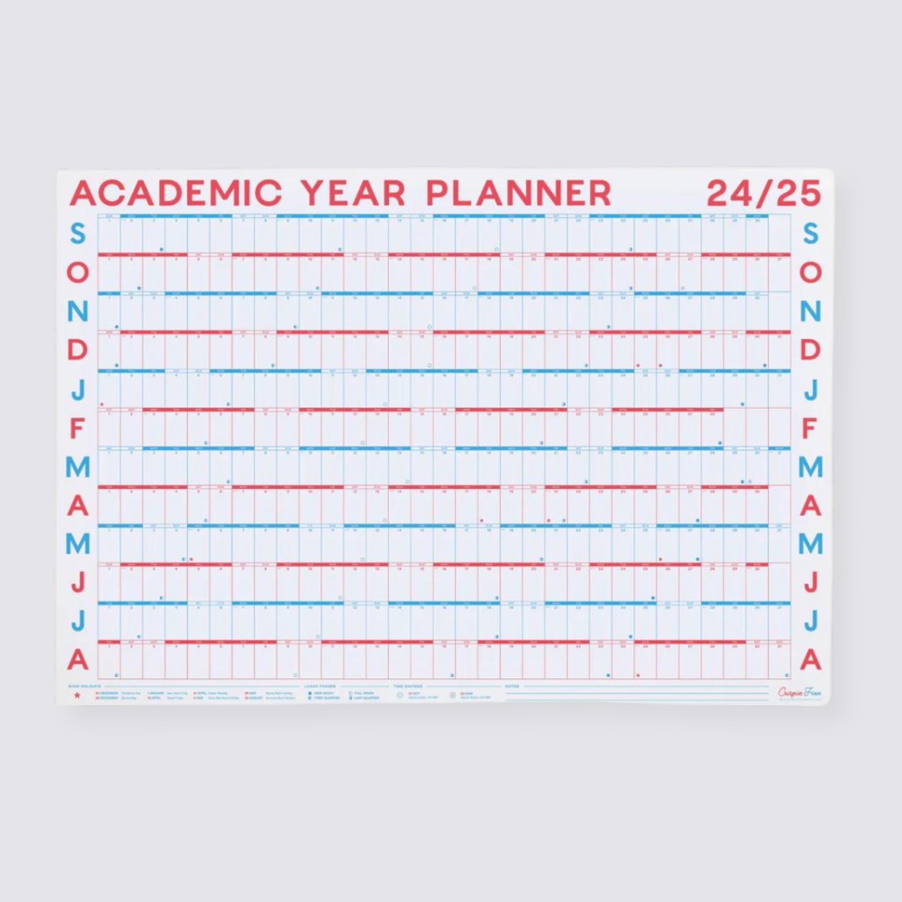 20242025 Academic Year Wall Planner Calendar Papersmiths