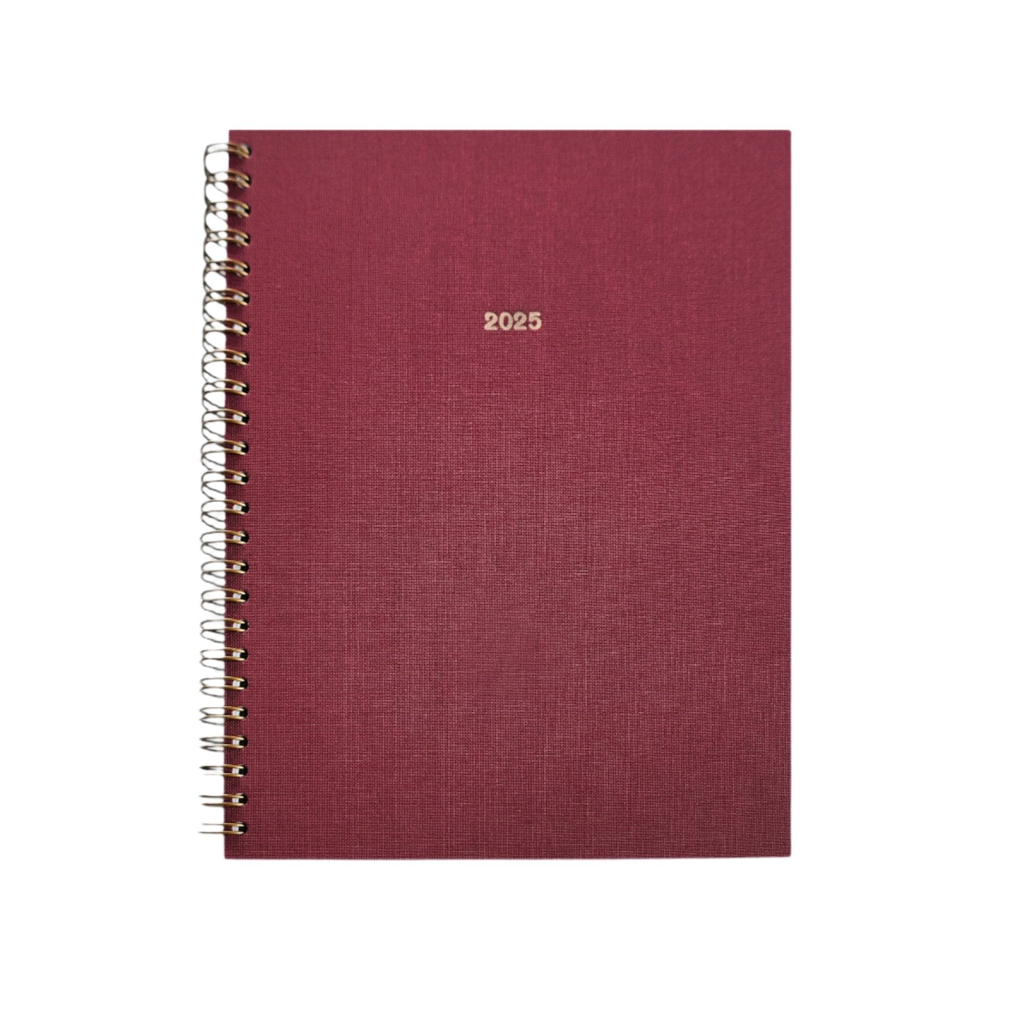 2025 Weekly A5 Diary Mulberry Red Papersmiths