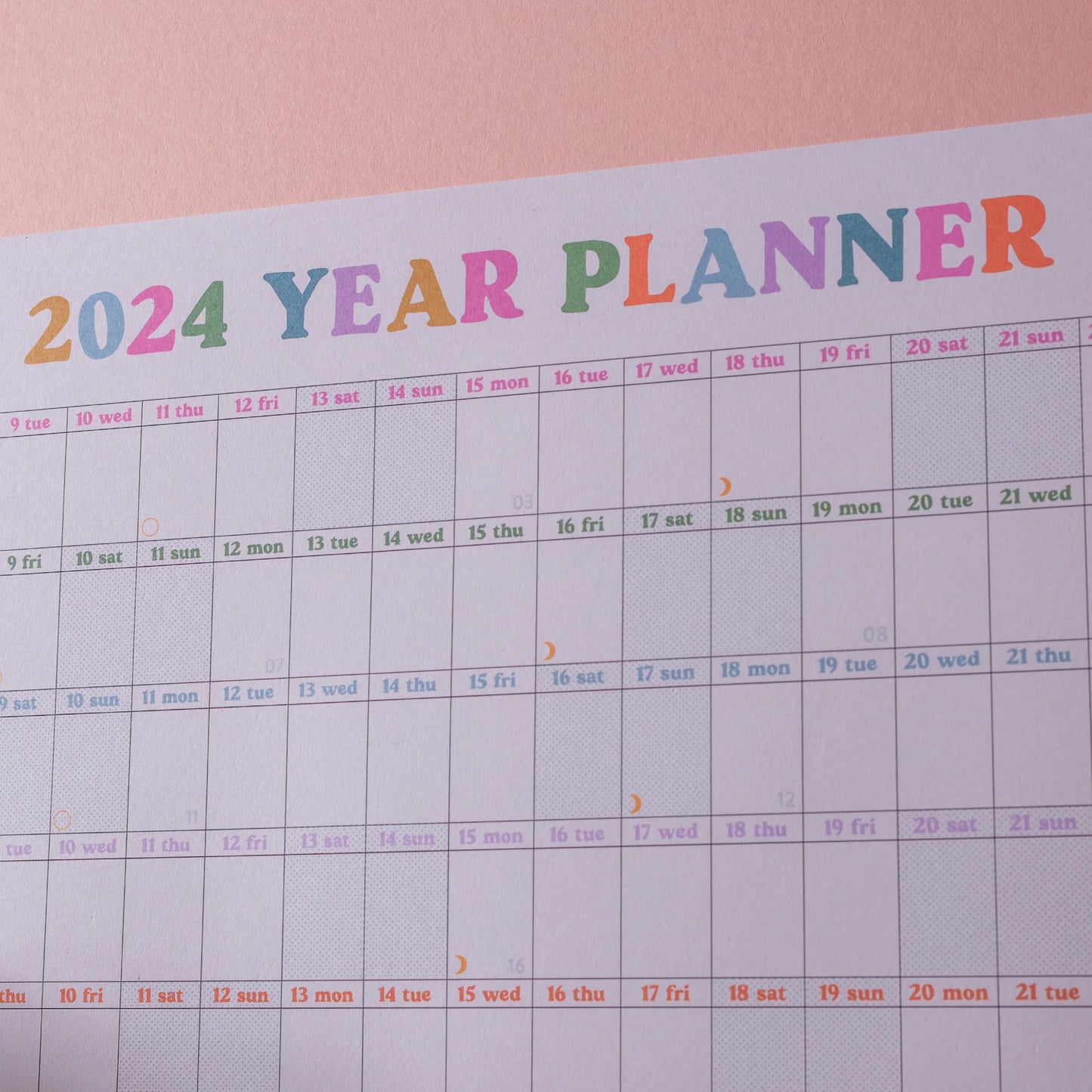 This is the year wall planner 2024