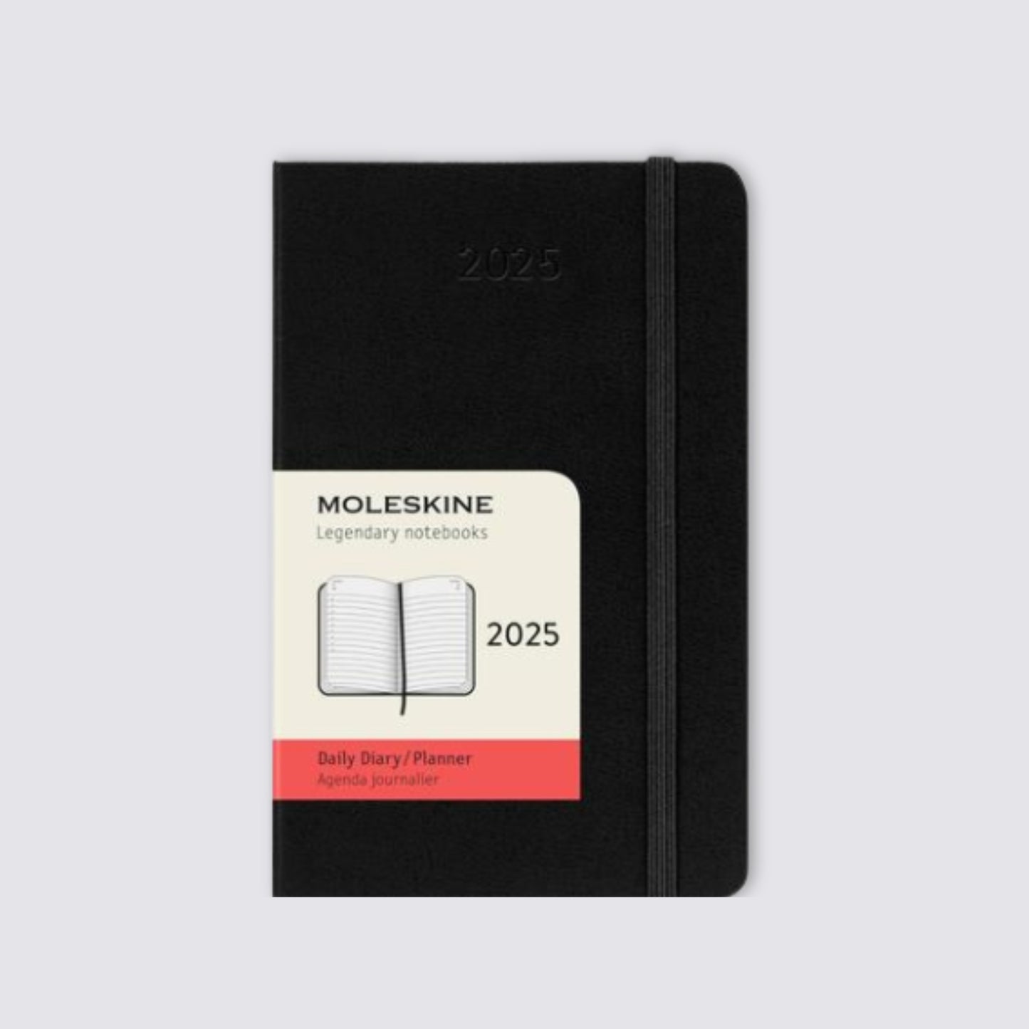 black hard cover diary 2025