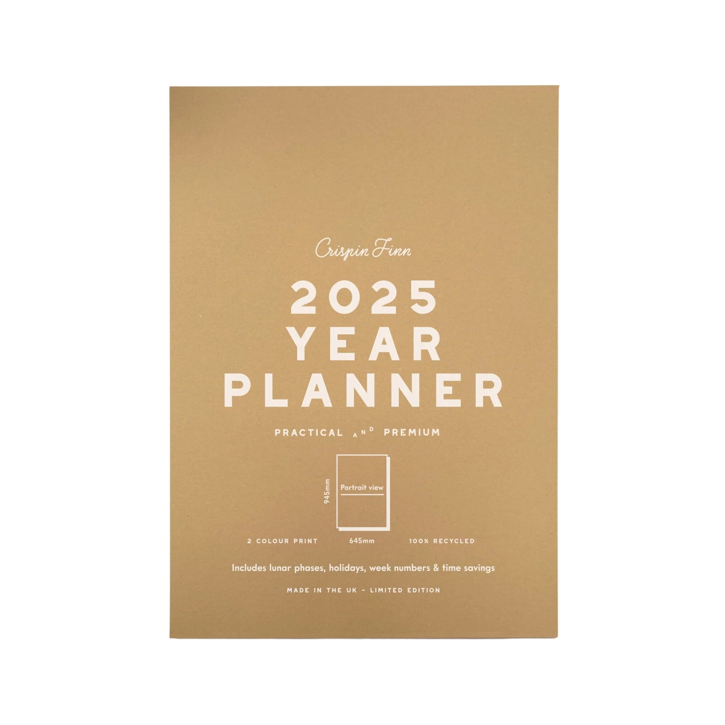 2025 Wall Planner vertical packaging