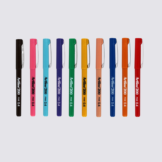 Artline 200 Fine 0.4 Pen - Set of 10