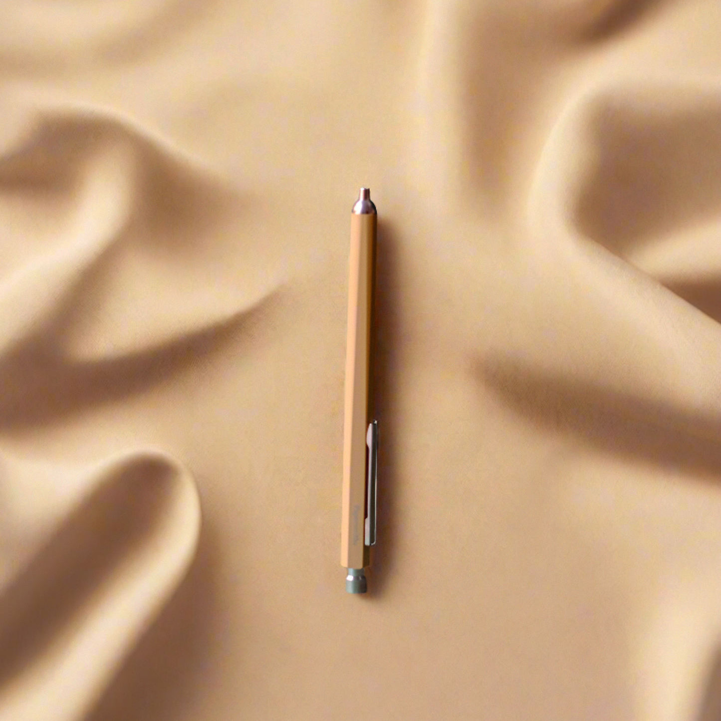 Beige Pen on Sand Fabric