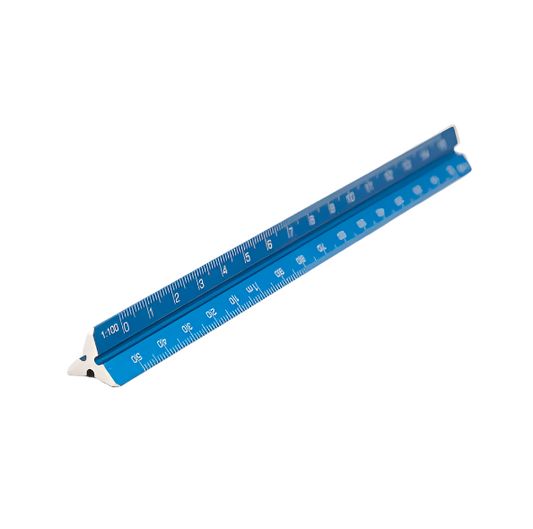 Triangular Scale Ruler - Blue