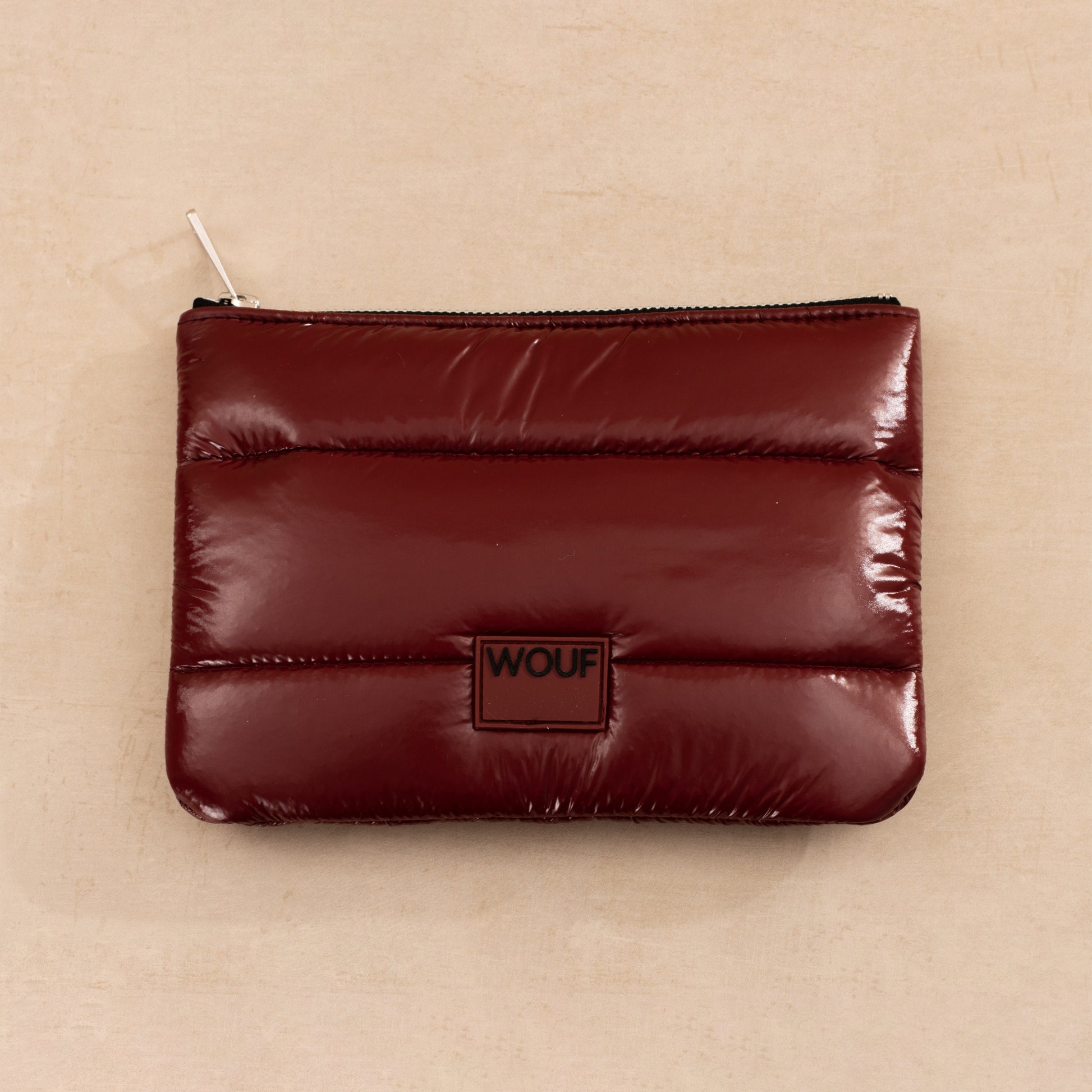 Burgundy Quilted Pencil Case