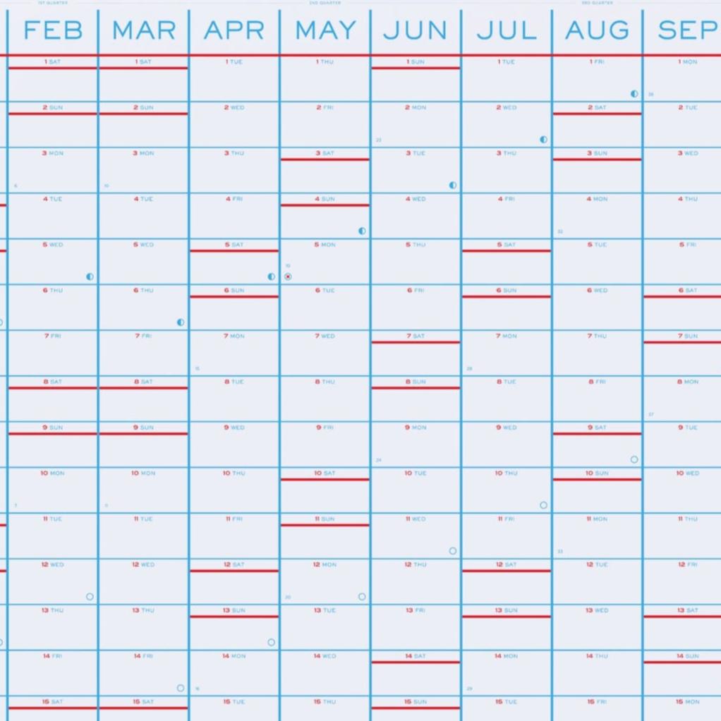 2025 Wall Planner - Vertical