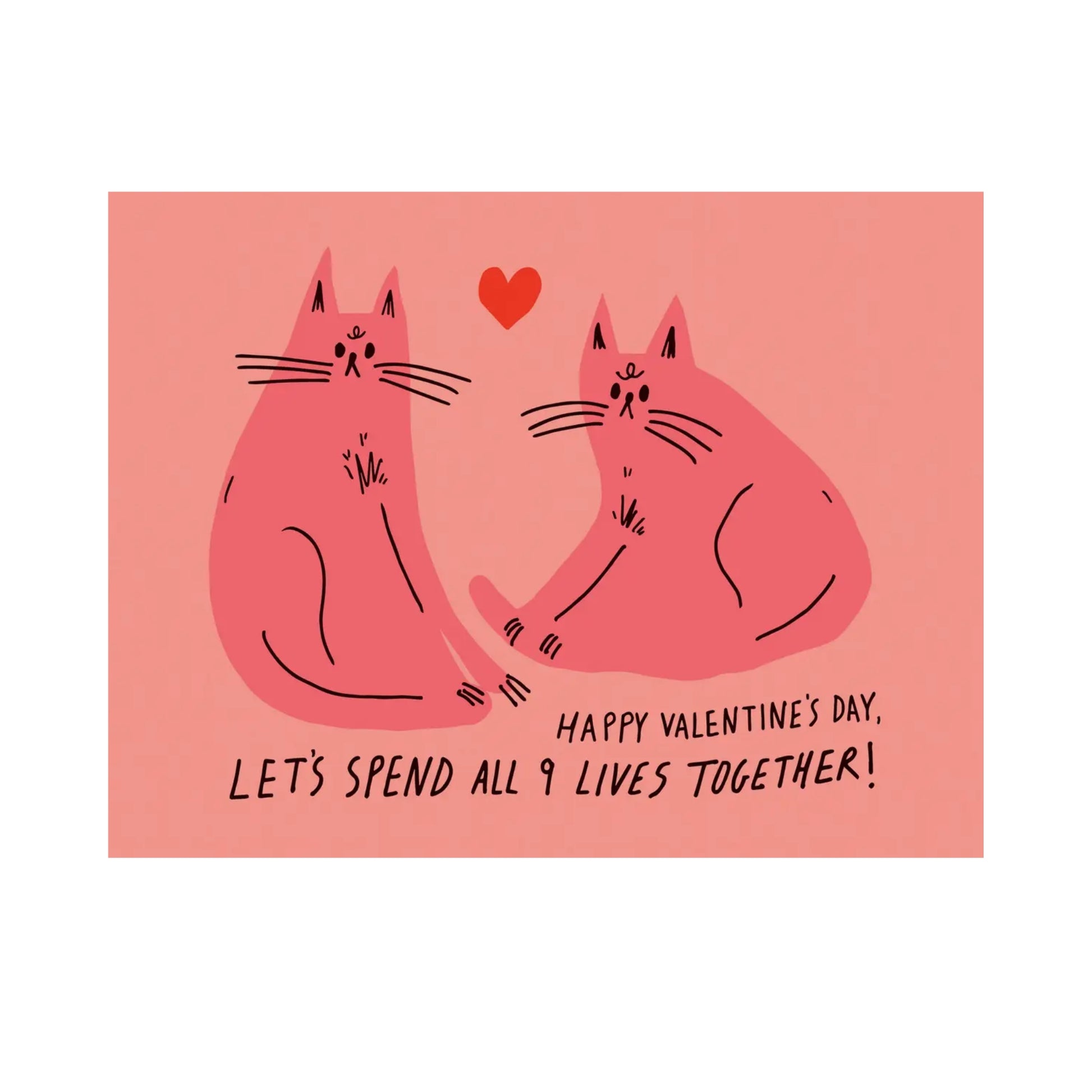 Nine Lives Valentines Card