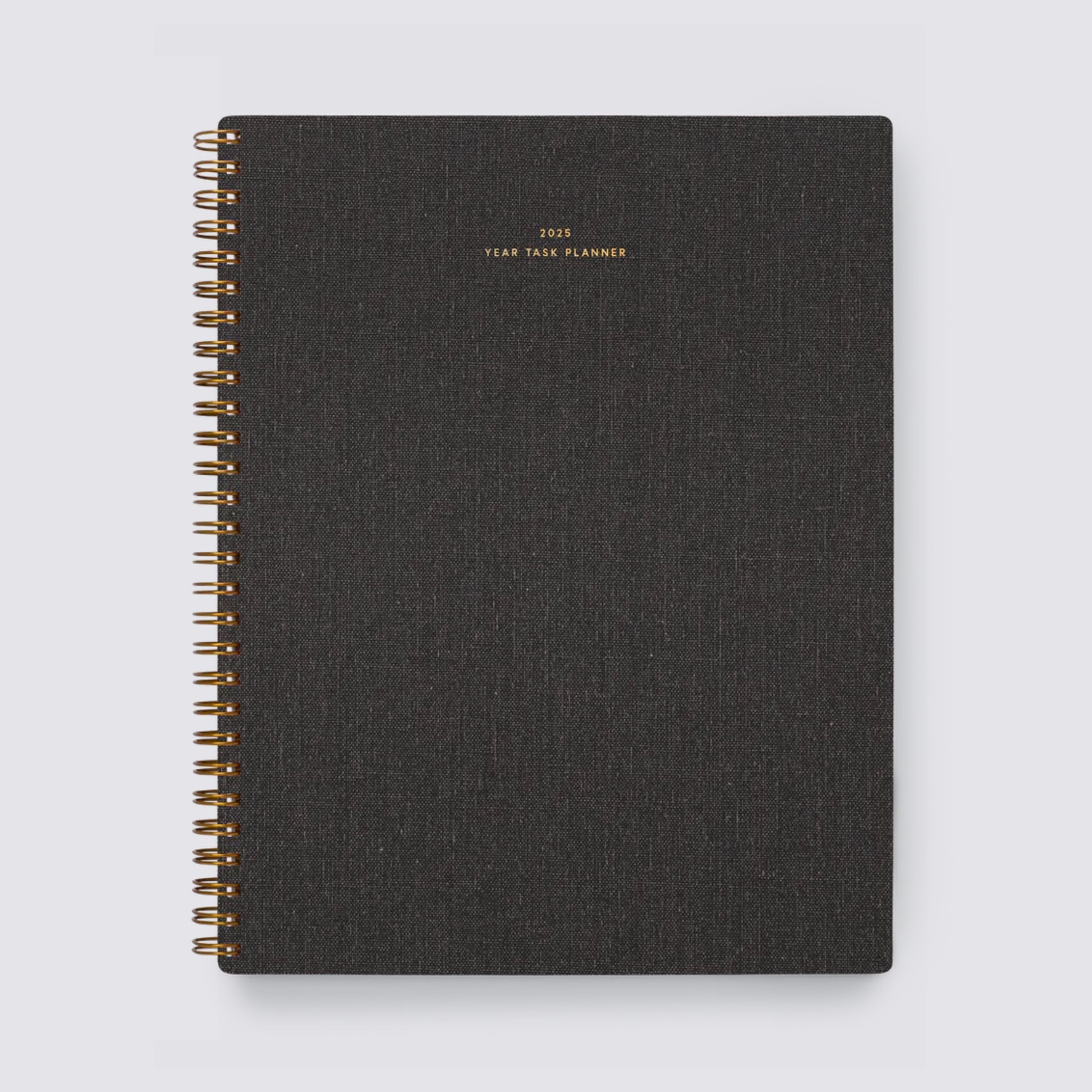 Charcoal Grey Appointed Year Task Planner 2025