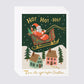 Santa sleigh Christmas card set