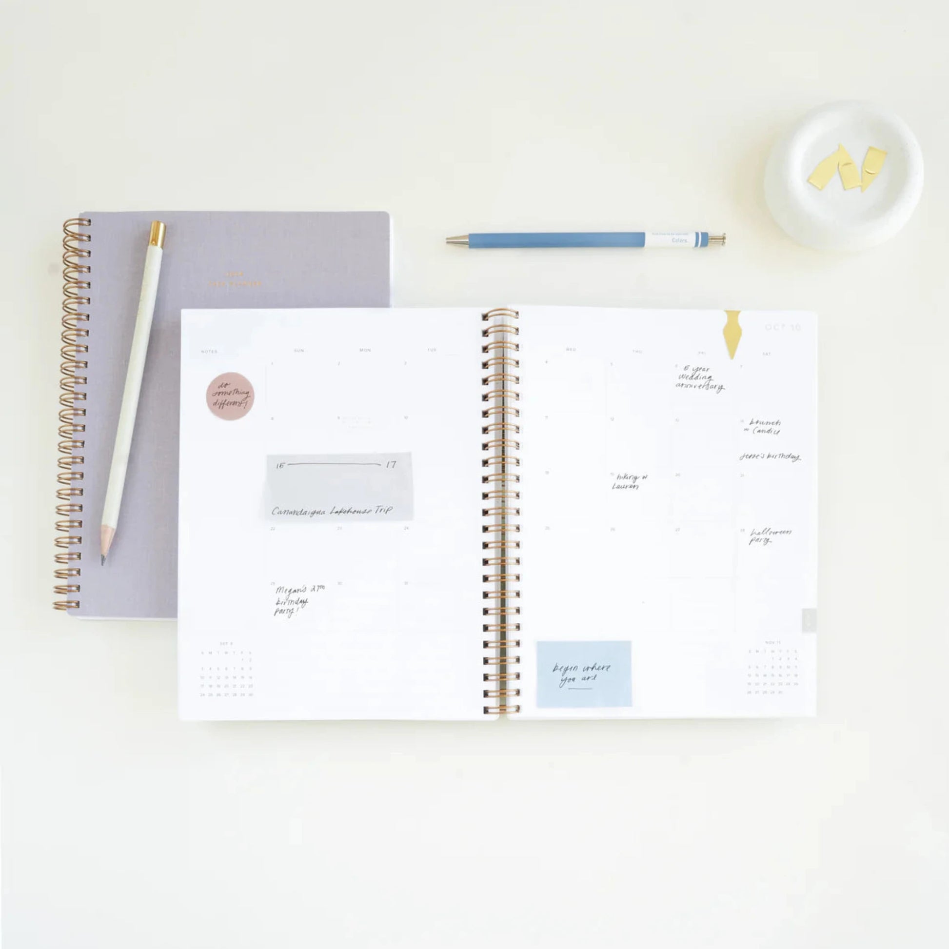 2025 Compact Task Planner - Lavender Grey