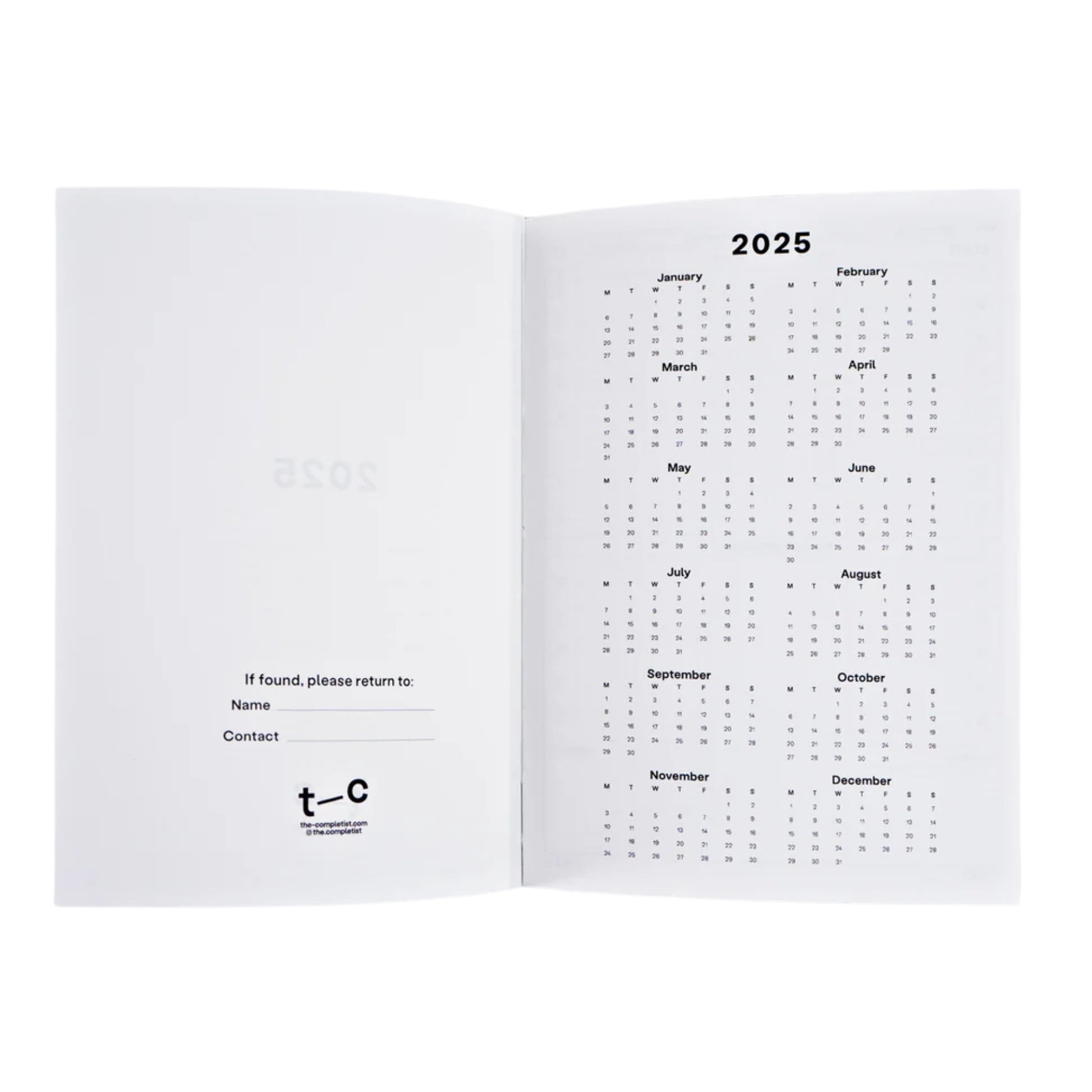 daily Completist dated planner 2025