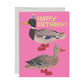 Cute ducks birthday card