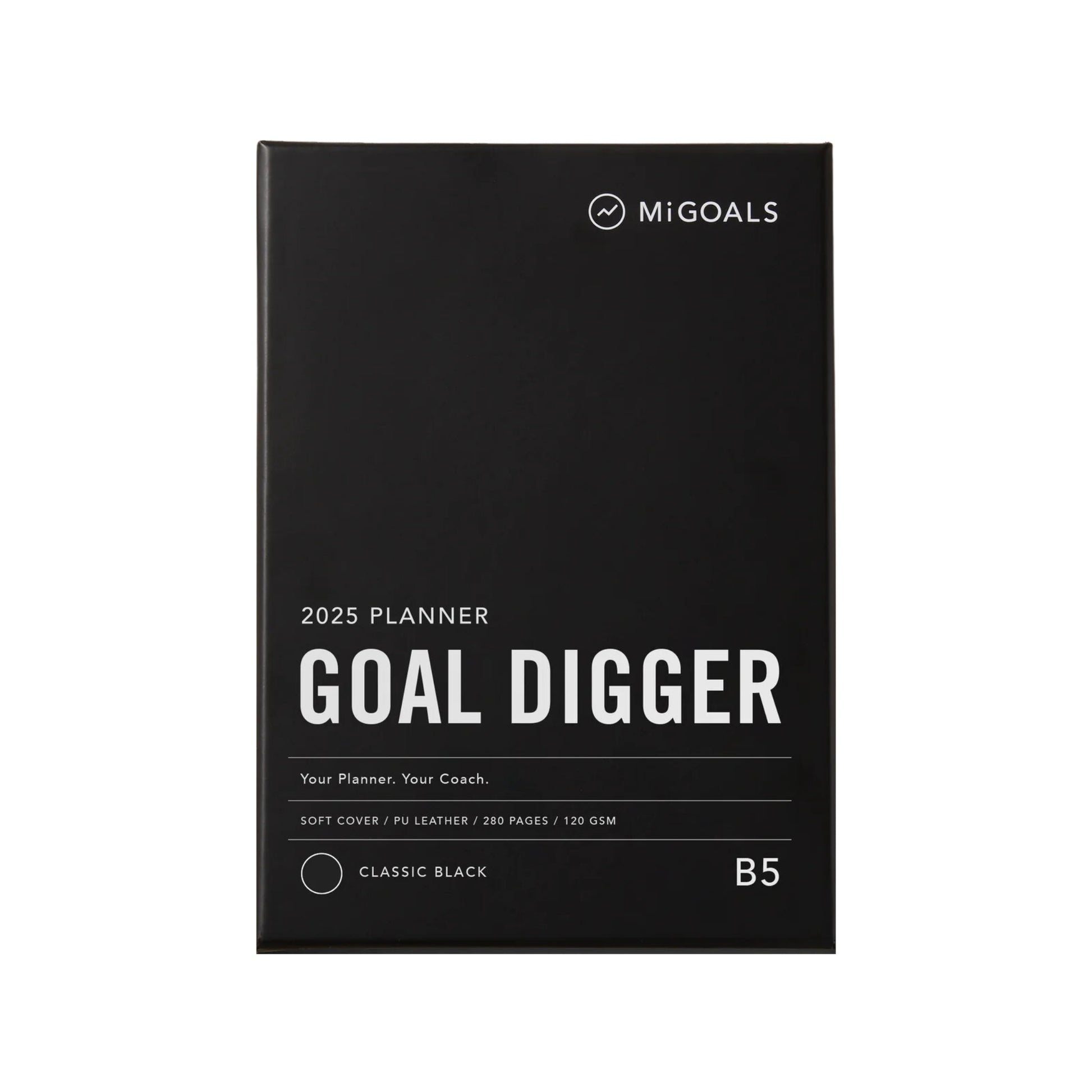 2025 Daily Goal Digger Planner - B5 / Black