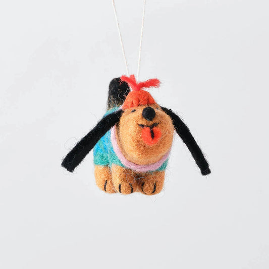 Felt Dog Tree Decoration