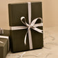 Small Gift Box - Khaki with Silver Ribbon