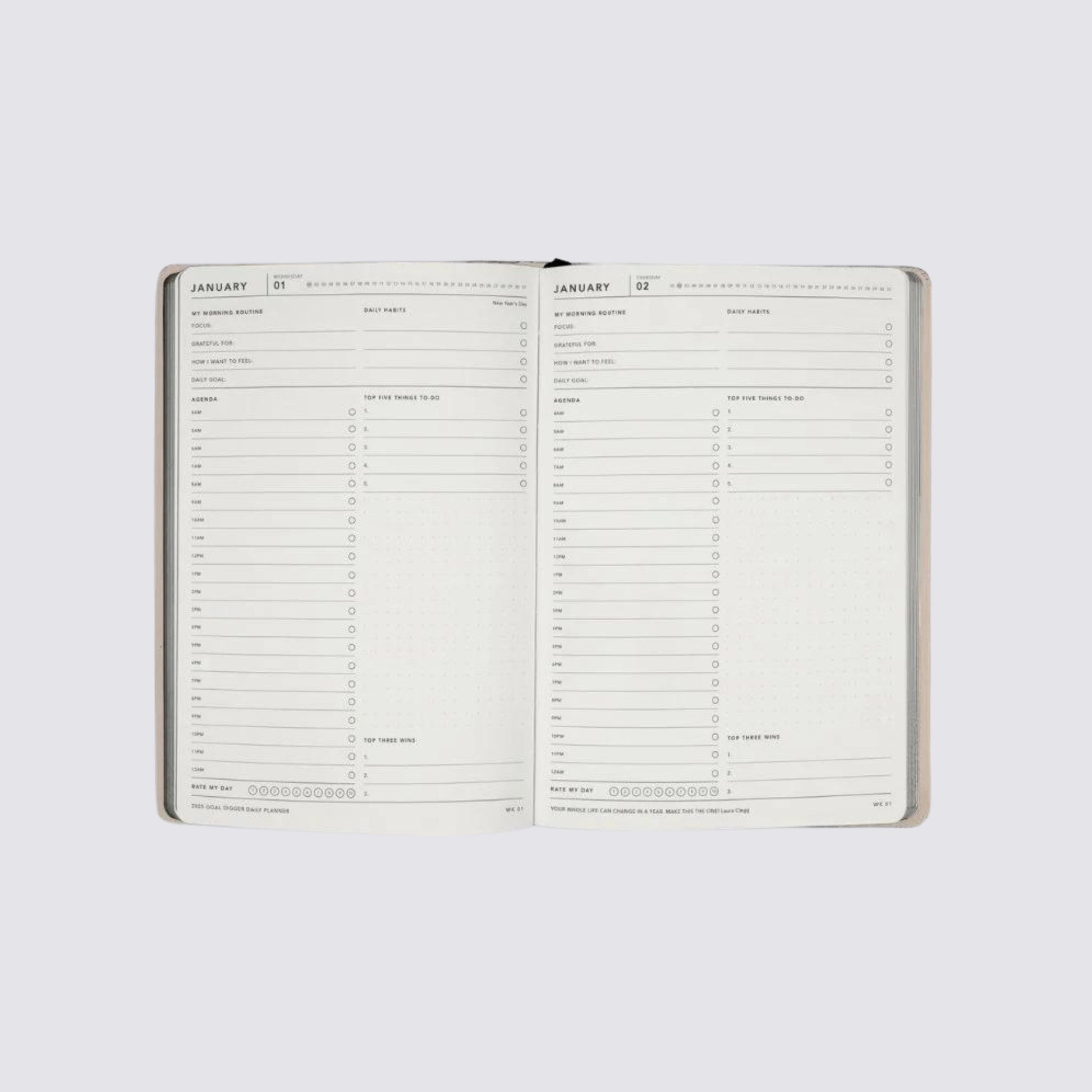 dated diary for goal planning