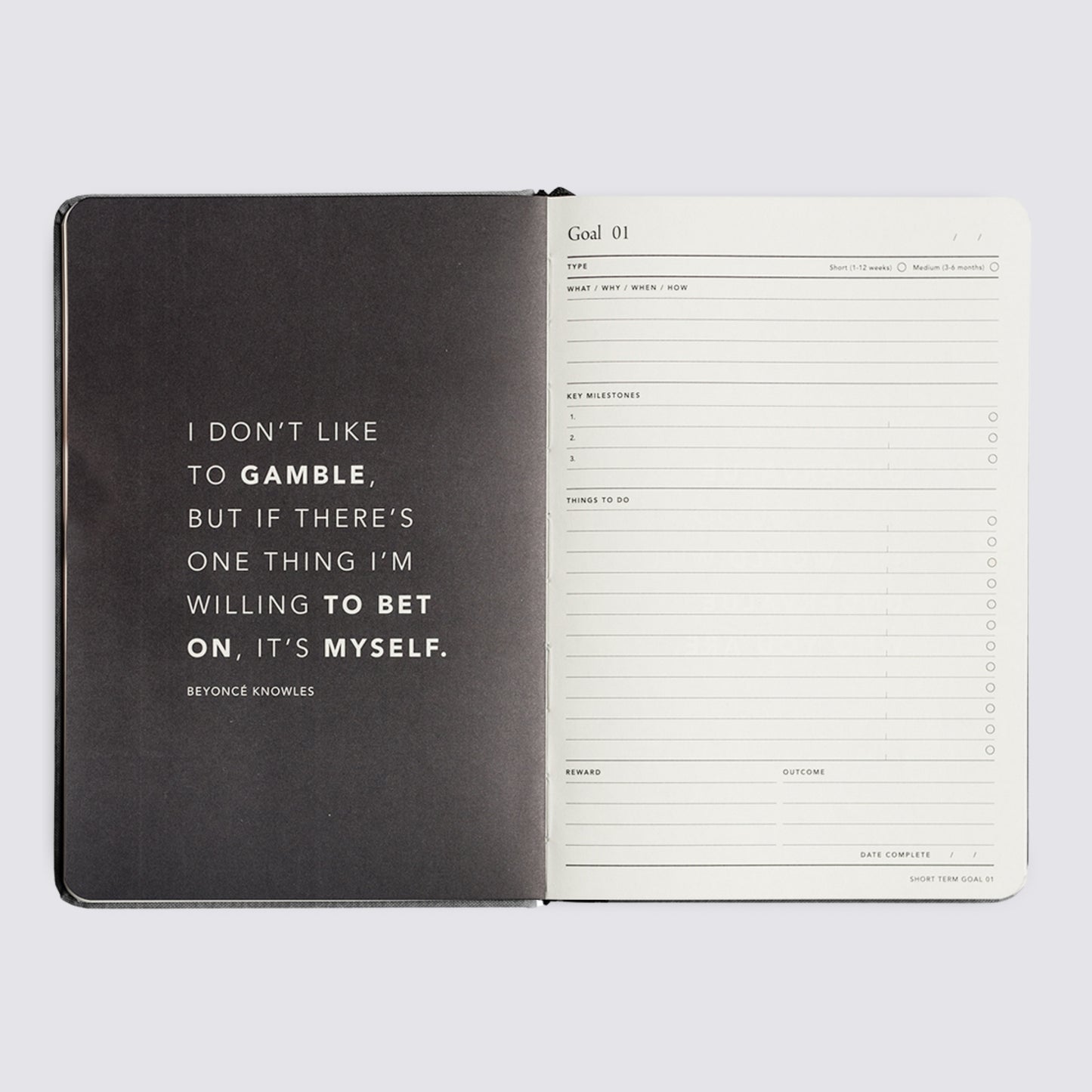 Goal setting diary