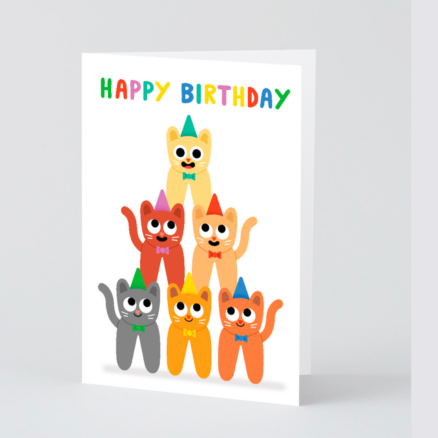 Happy Birthday Cat Stack Card