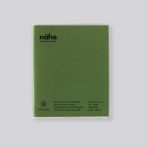 green PVC cover 2025 diary