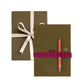 Khaki Green and Burgundy Stationery Gift set