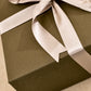 Large Gift Box - Khaki with Silver Ribbon