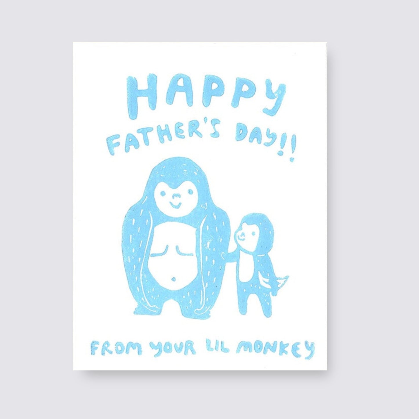 Little Monkey Fathers Day Card