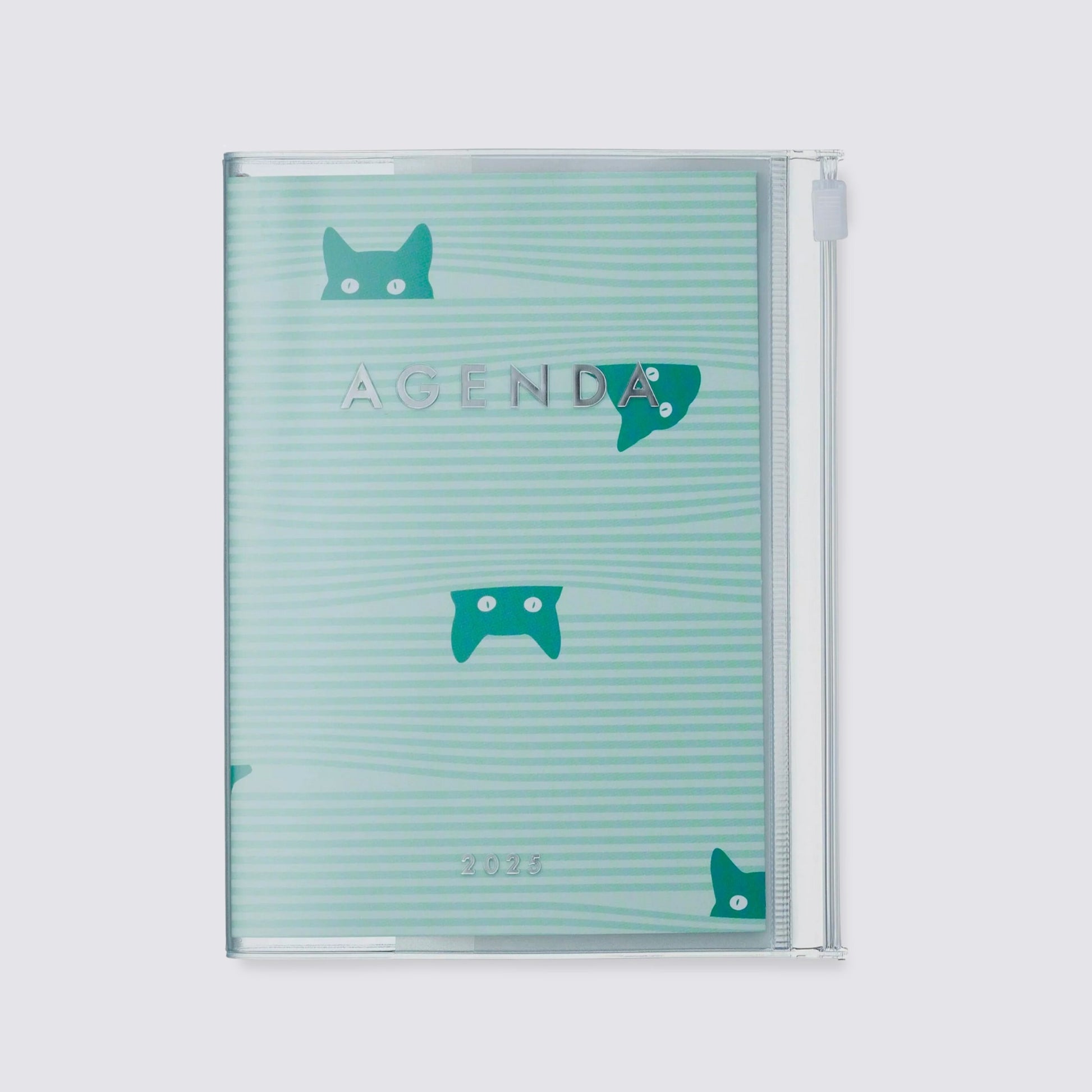 2025 Marks Cats Weekly A6 Diary Green