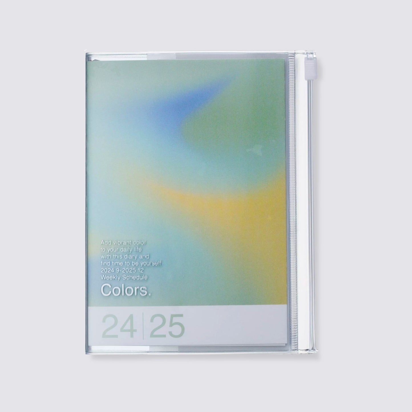 2025 Gradient Weekly A6 Diary Green Marks