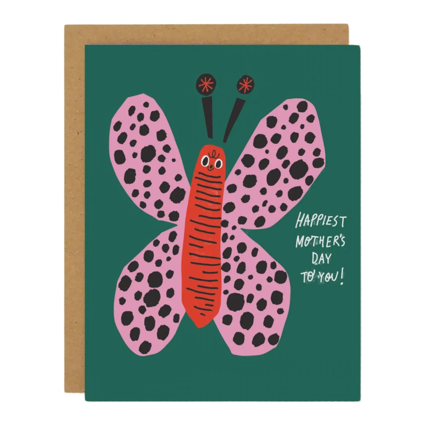 Mothers Day Birthday Card with Butterfly Illustration