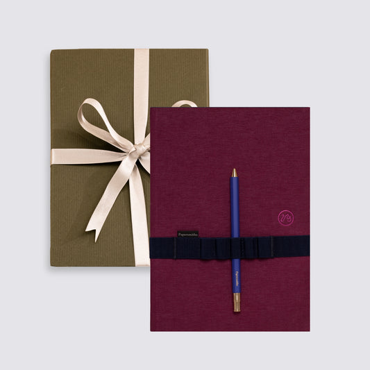 Mulberry Red notebook gift set