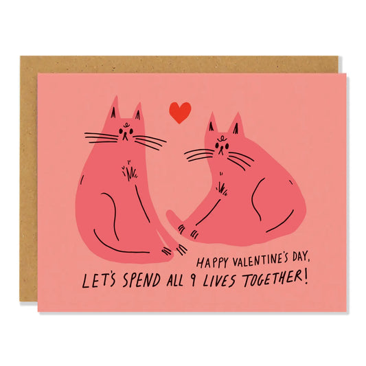 Nine Lives Valentines Card