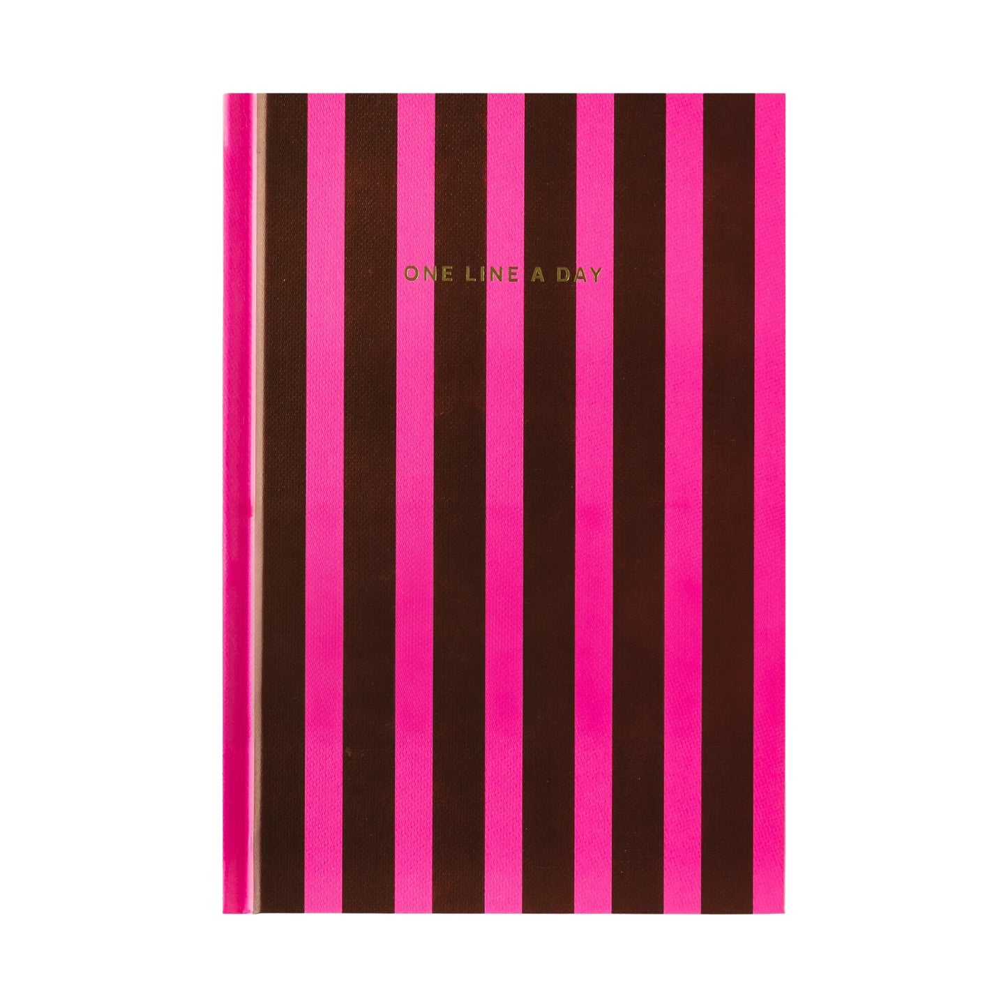 One Line A day Pink Stripe journal for a collection of thoughts to write down every day for 5 years. 