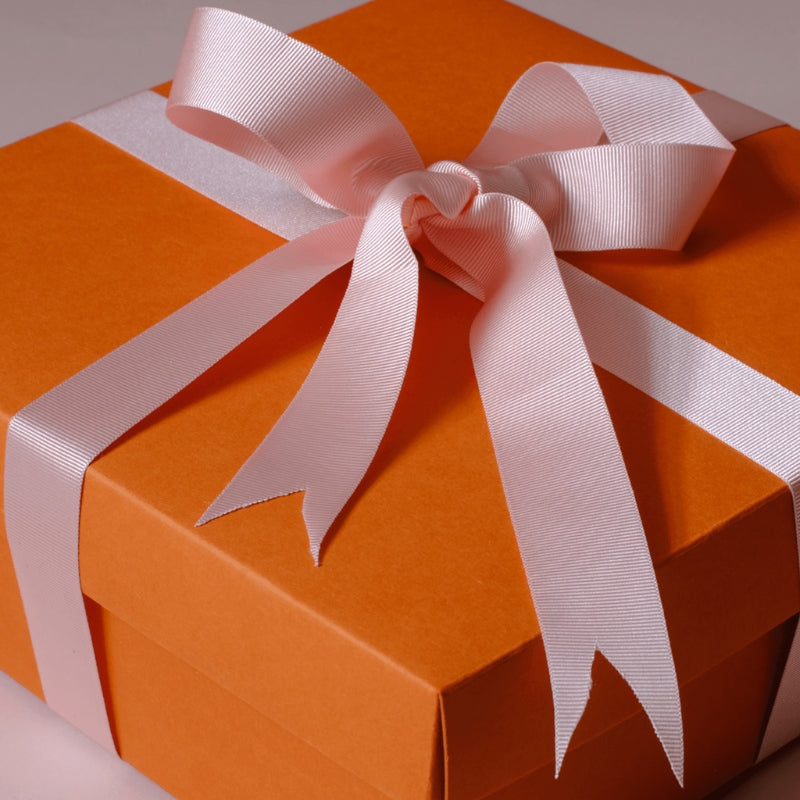 orange embossed gift box