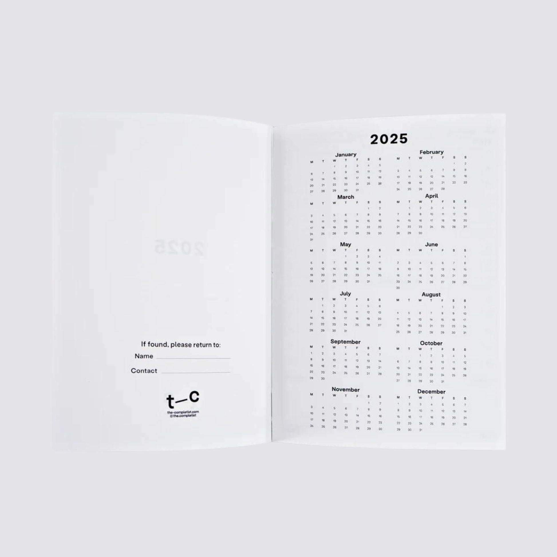 The Completist 2025 planner