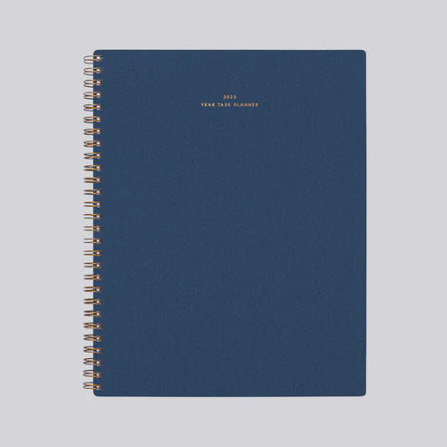 navy blue yearly task planner 2025