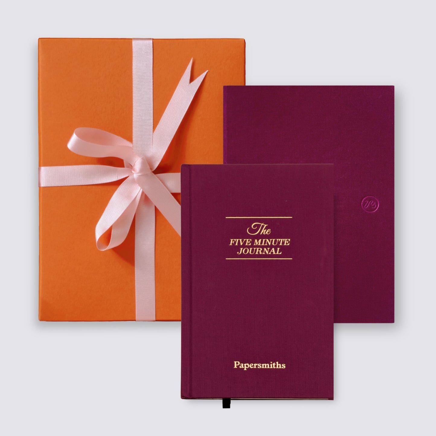 Clifton Notebook & Five Minute Journal Gift Set - Mulberry Red