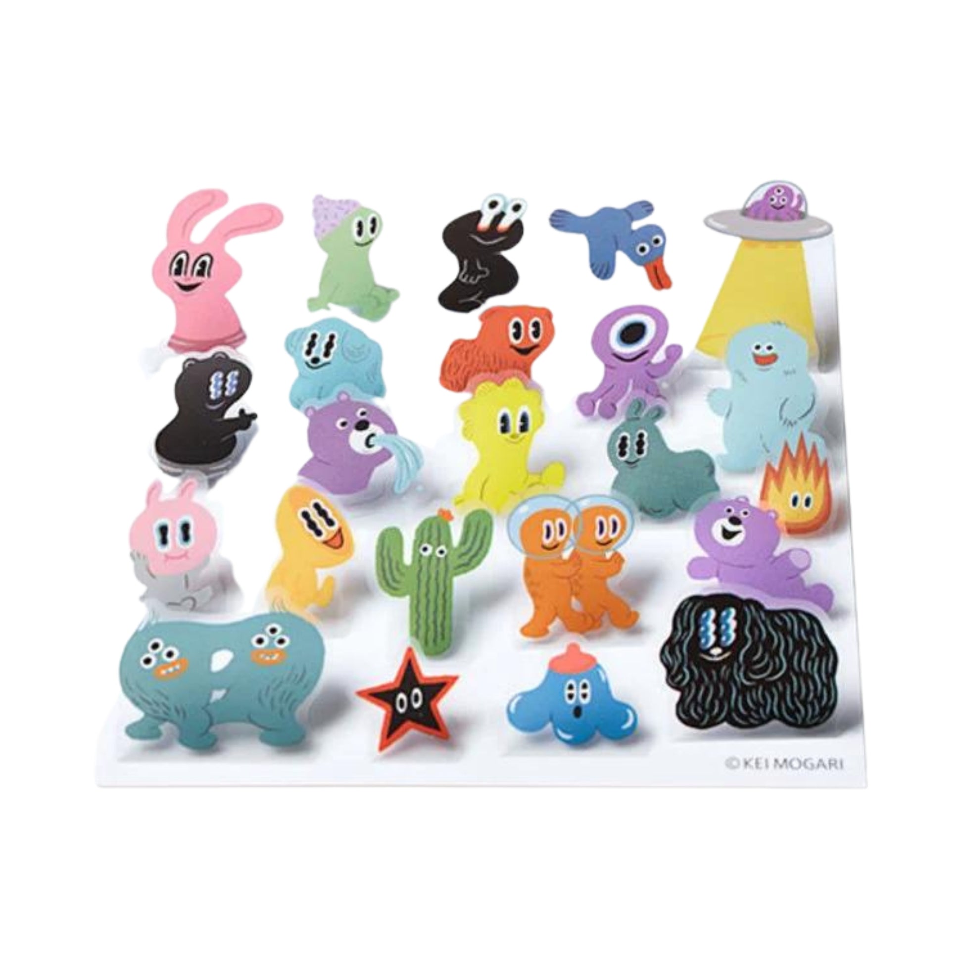 aliens pop up 3d stickers 