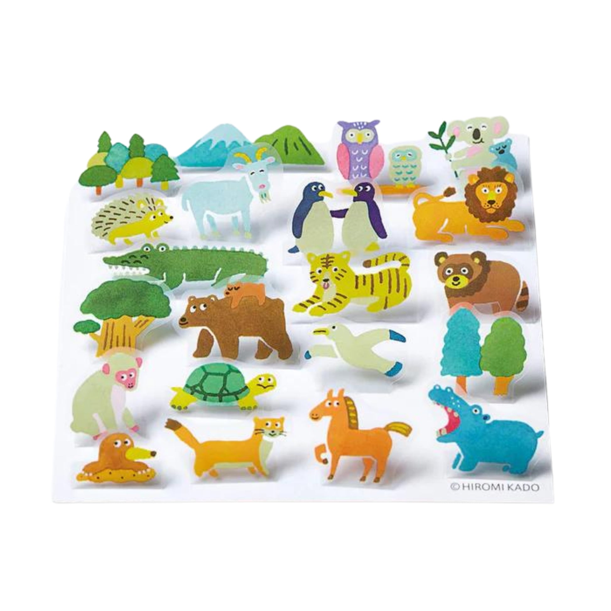 pop up 3D animal stickers