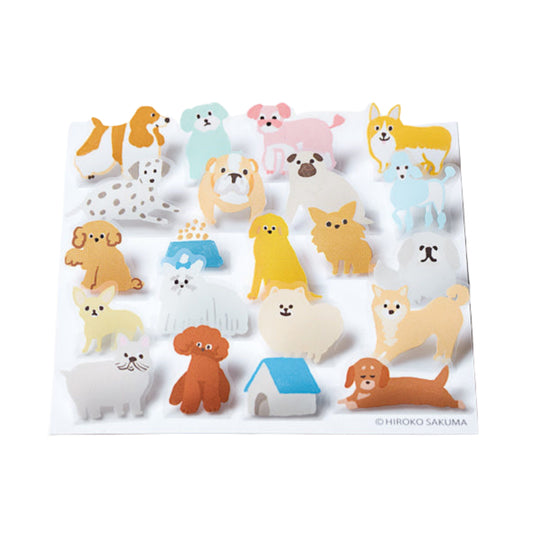 pop up 3d dog stickers 