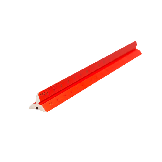 Triangular Scale Ruler - Red