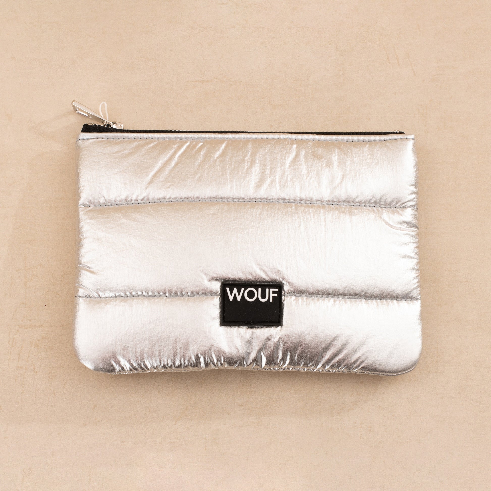 Silver Quilted Pencil Case