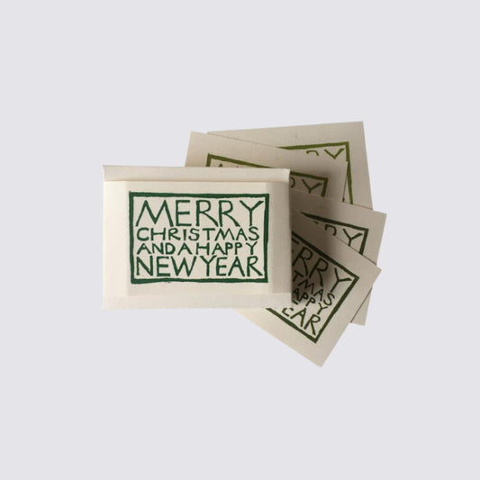 green writing Christmas gift tags