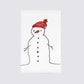 snowman outline card white background