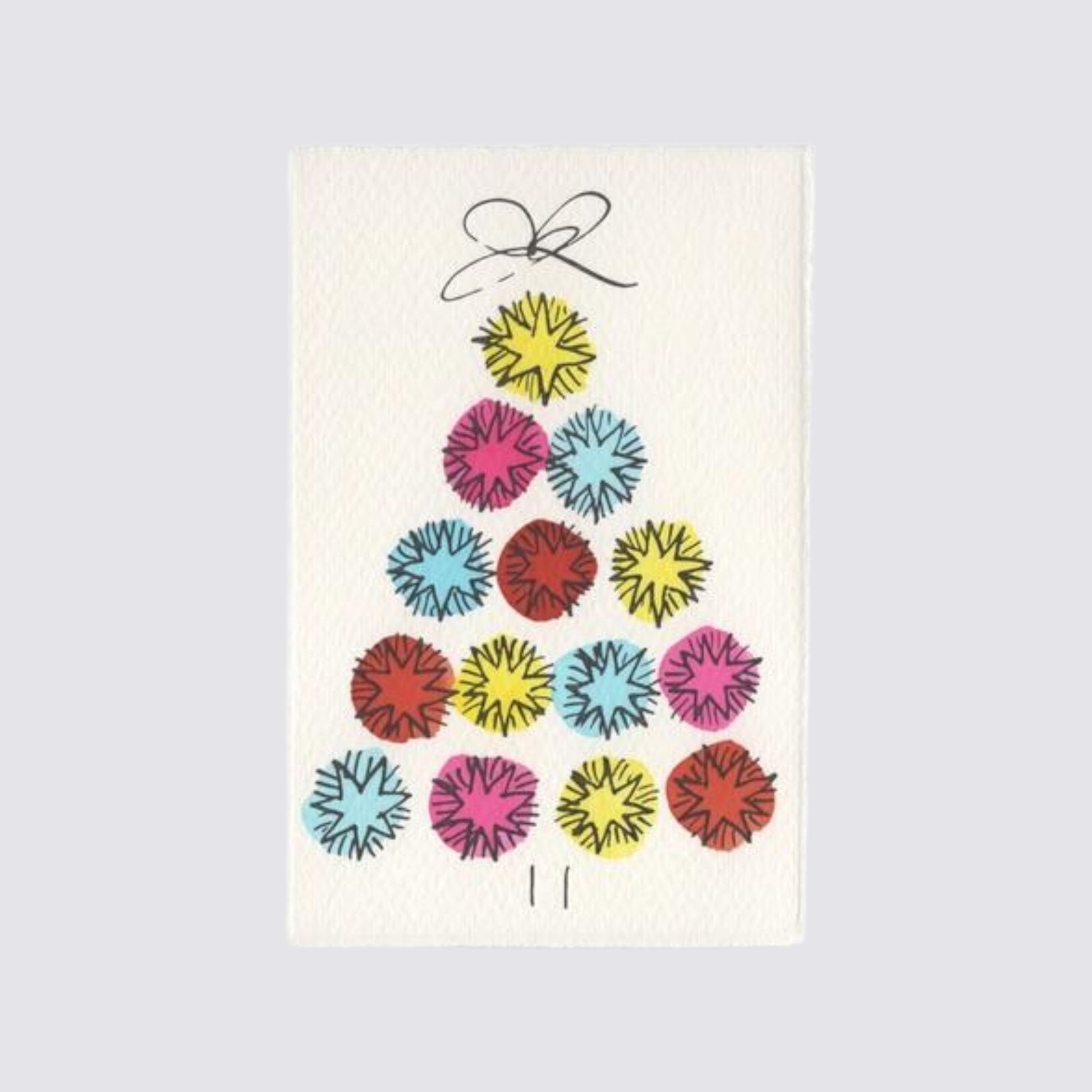 colourful star Christmas tree card