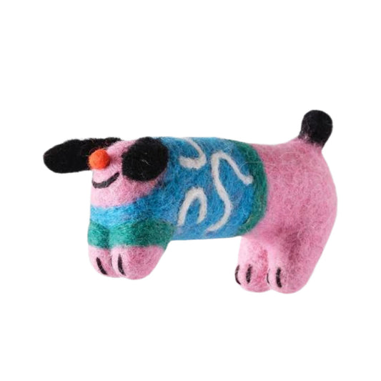 Stumpy Dog Felt Decoration