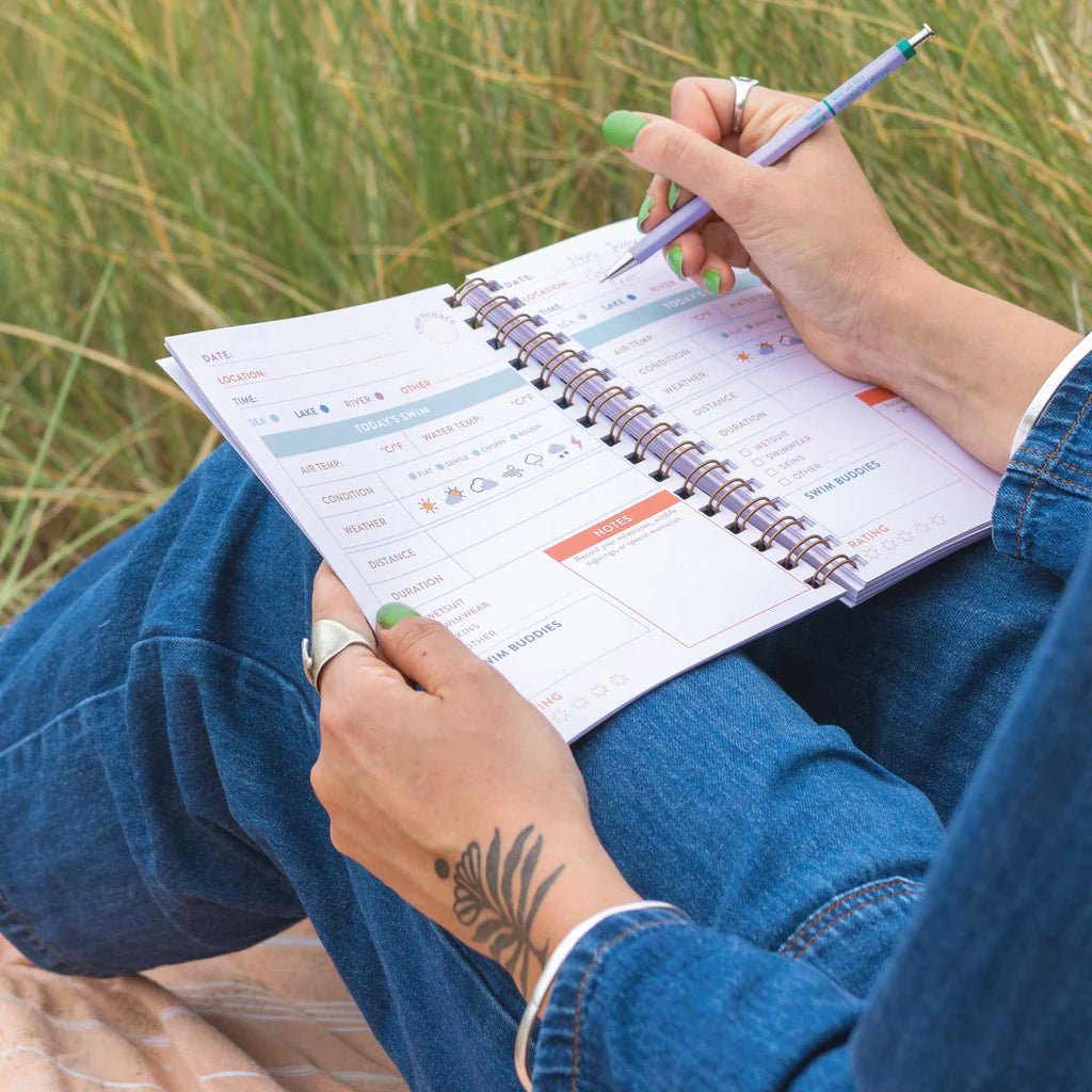 spiral wire bound swimming journal