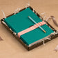 Teal Notebook Blue Pen Set