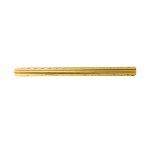 Triangular Scale Ruler - Gold