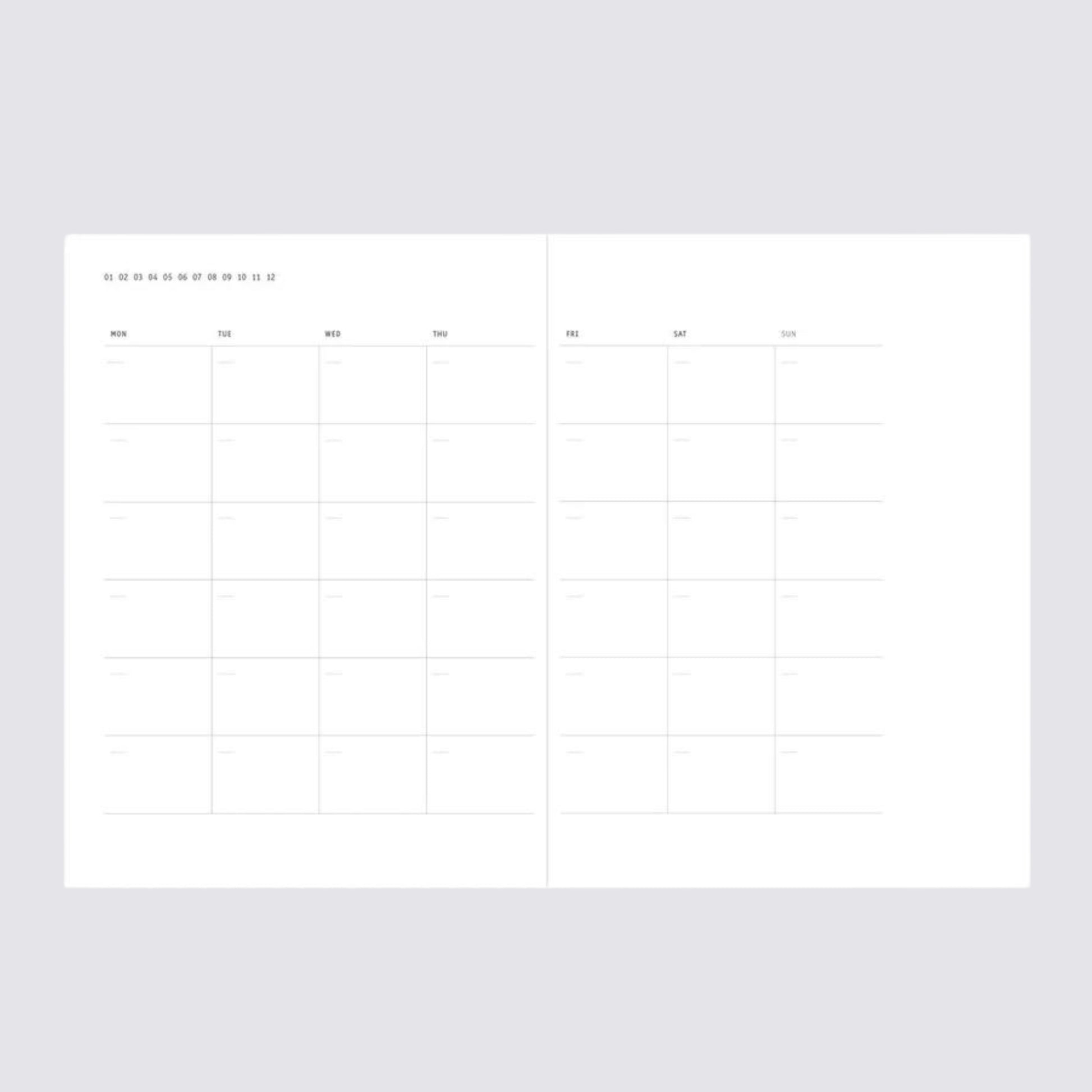 Klasyk Undated Weekly Planner - Ocean Blue