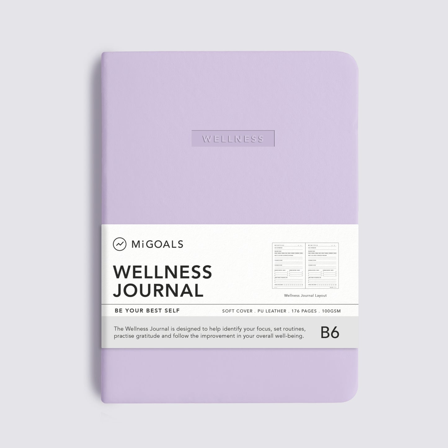 Wellness Journal in Lilac